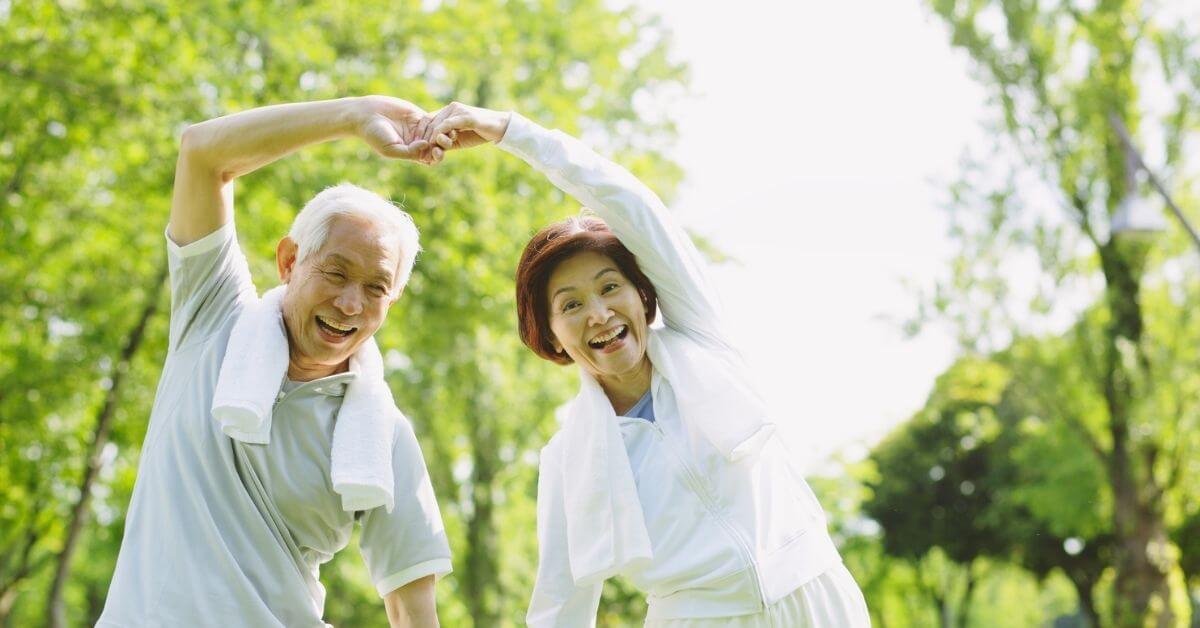 健康づくりのため運動をしているイメージ画像